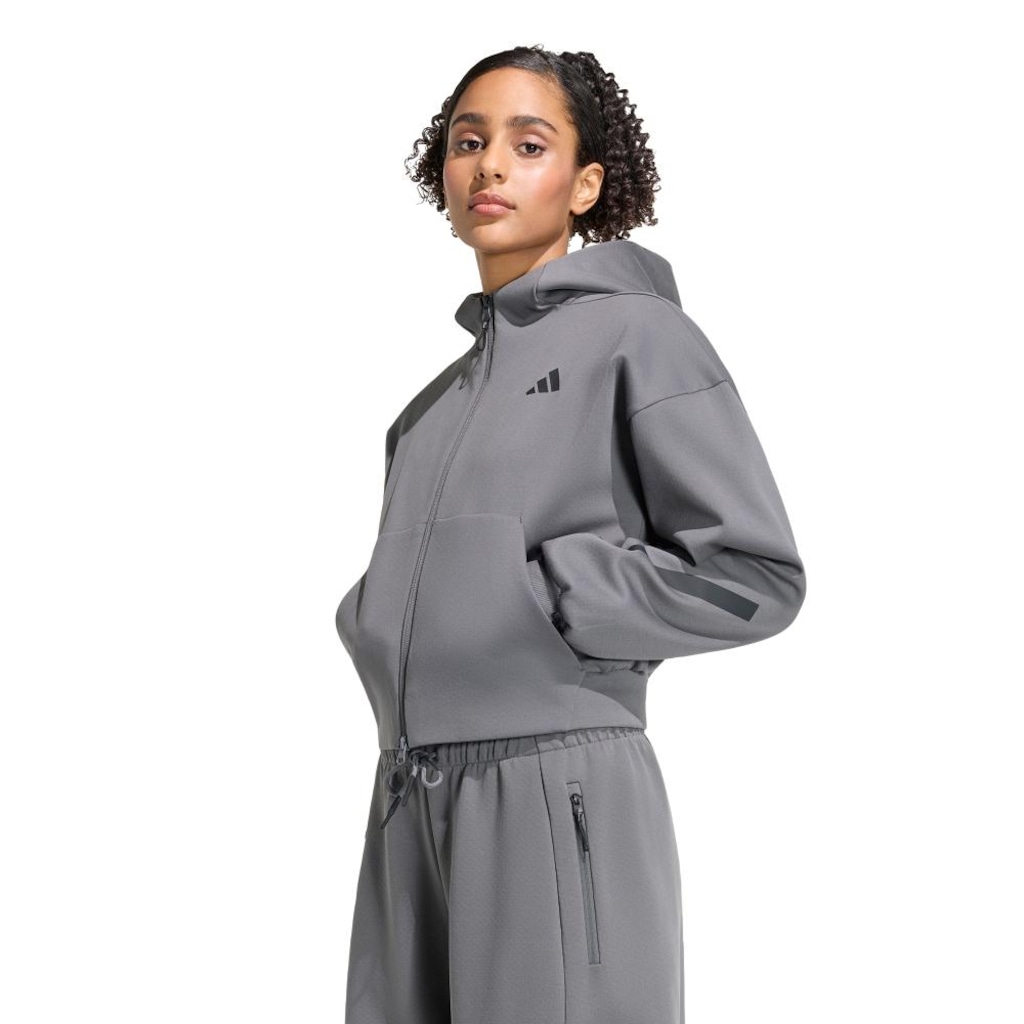 Imagem 1 do produto Blusão de Moletom Cropped Zíper adidas Z.N.E. adidas Feminino