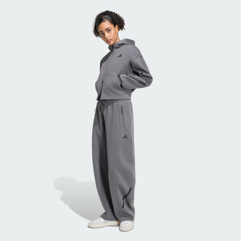Imagem 4 do produto Blusão de Moletom Cropped Zíper adidas Z.N.E. adidas Feminino