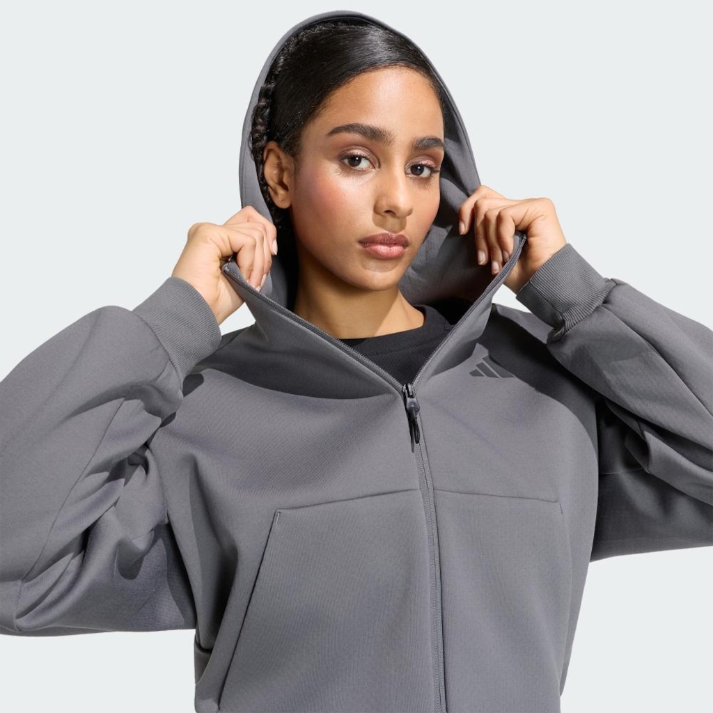 Imagem 5 do produto Blusão de Moletom Cropped Zíper adidas Z.N.E. adidas Feminino