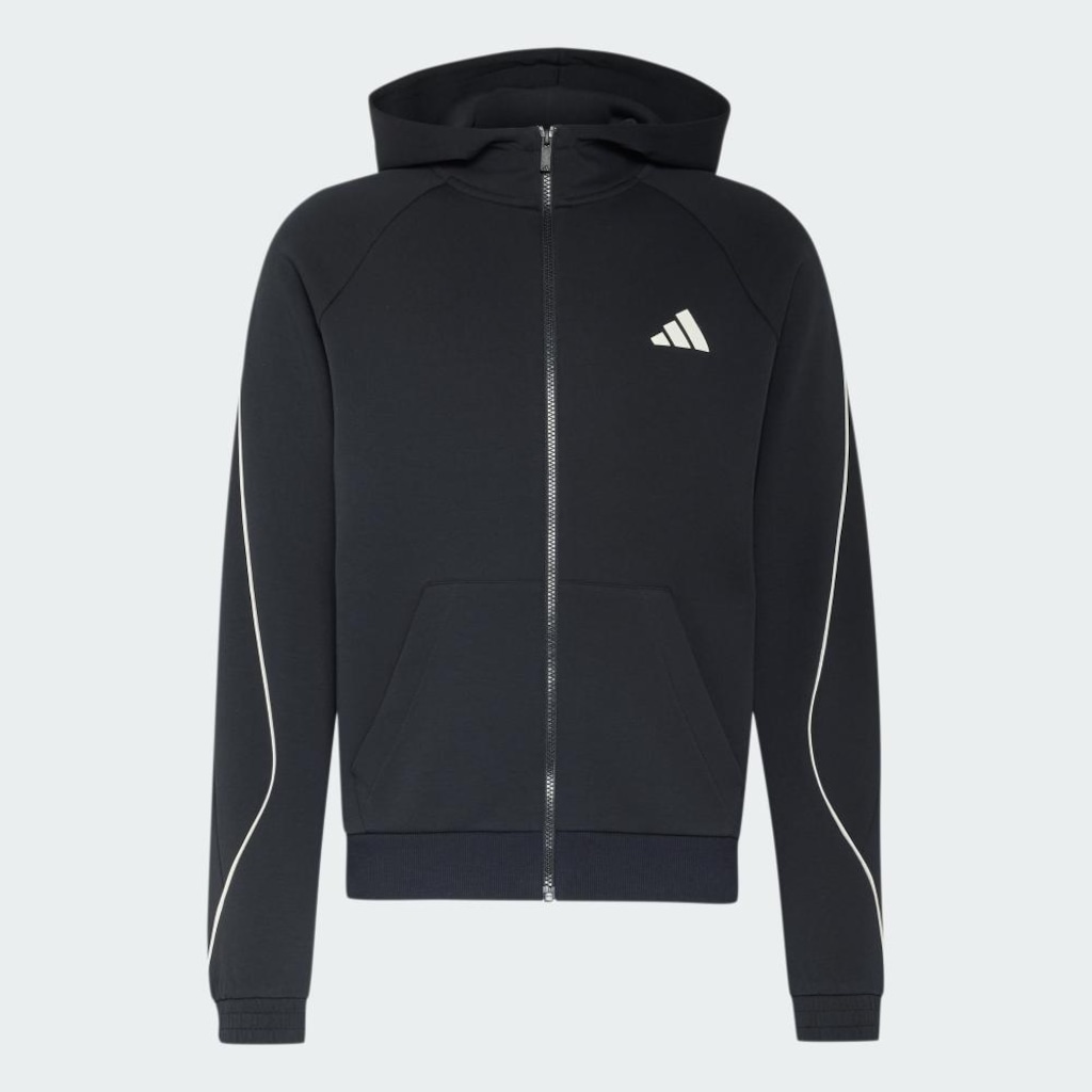 Imagem 2 do produto Blusão de Moletom com Capuz adidas Logo Pequeno e Zíper Completo Stadium Masculino