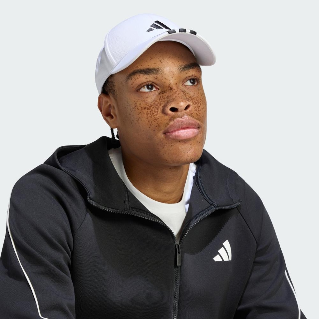 Imagem 5 do produto Blusão de Moletom com Capuz adidas Logo Pequeno e Zíper Completo Stadium Masculino