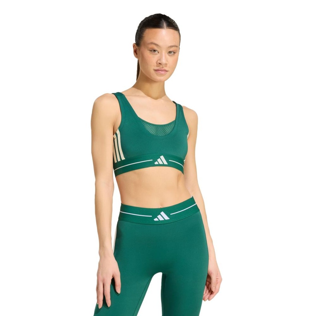 Imagem 1 do produto Top adidas Suporte Leve Hyperglam 3 Listras Color Block Feminino