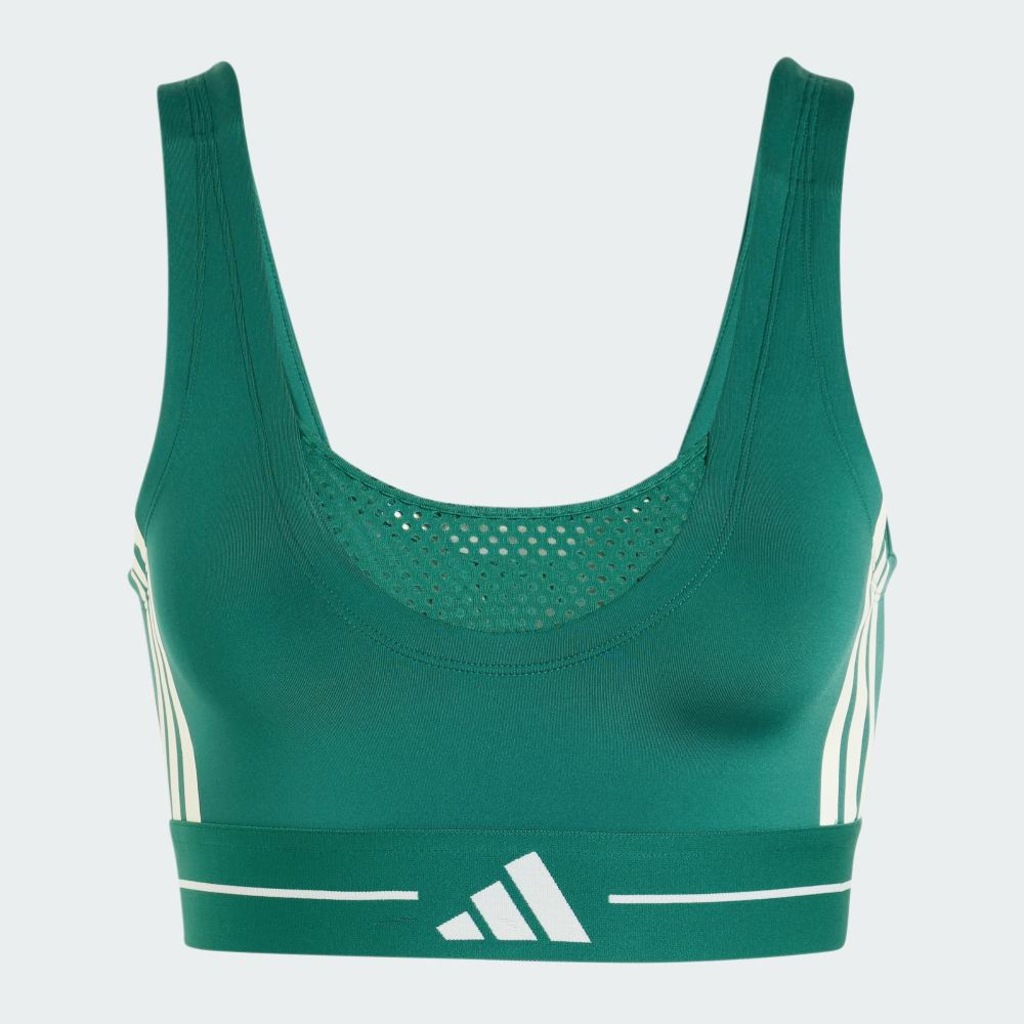 Imagem 2 do produto Top adidas Suporte Leve Hyperglam 3 Listras Color Block Feminino