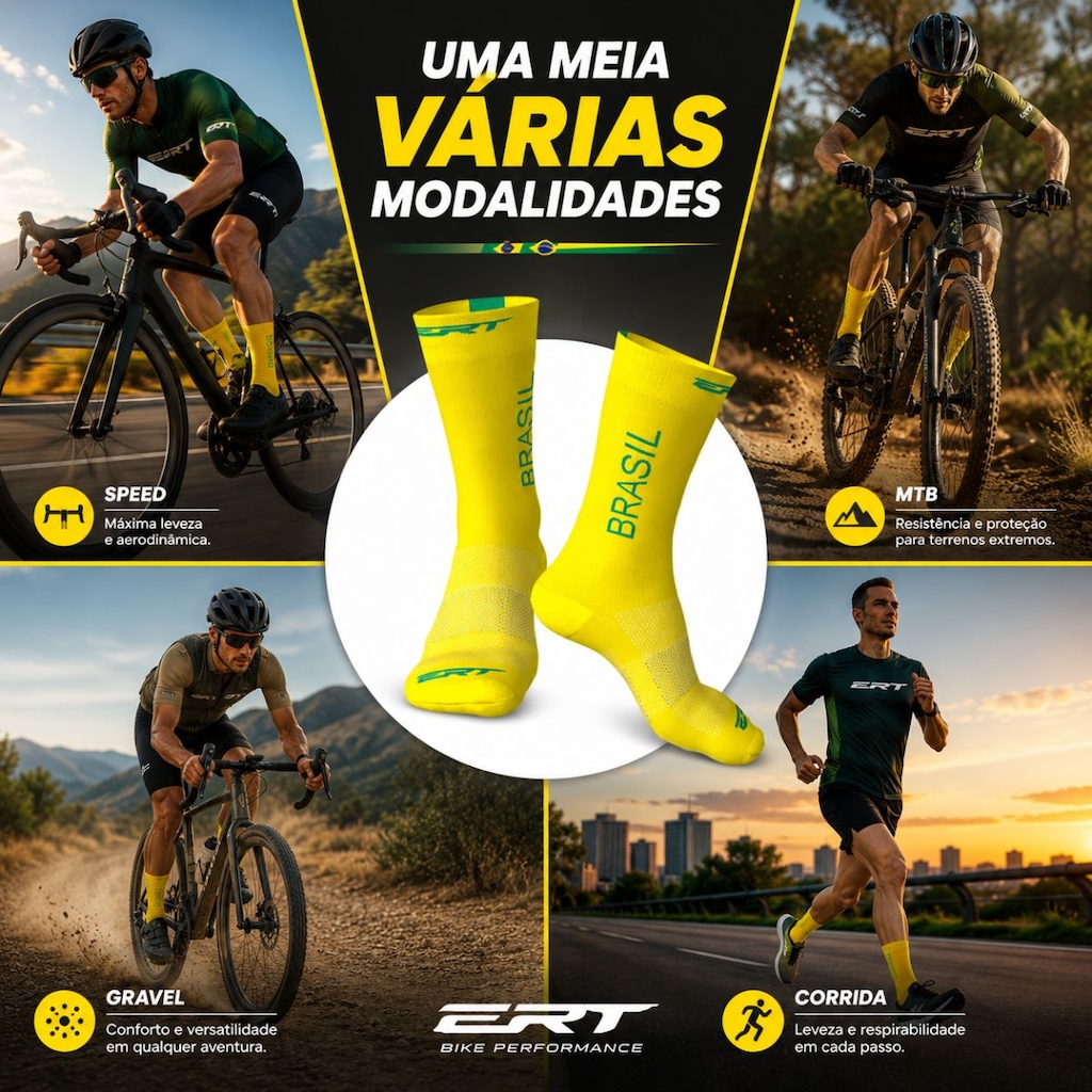 Imagem 5 do produto Meia Cano Médio Ciclismo ERT - Unissex