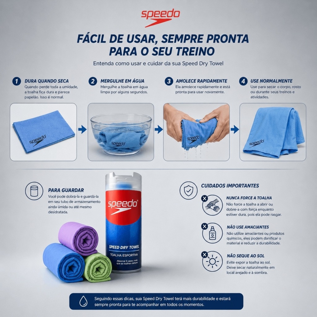 Imagem 3 do produto Toalha de Natação Speedo Hidroginastica Quick Dry Towel