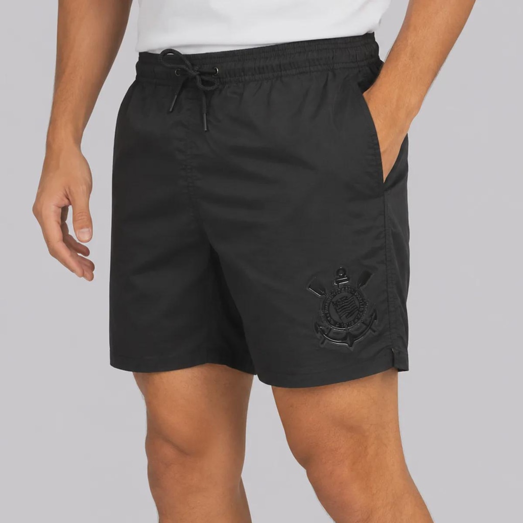 Imagem 2 do produto Shorts do Corinthians Logo Poliamida - Masculino