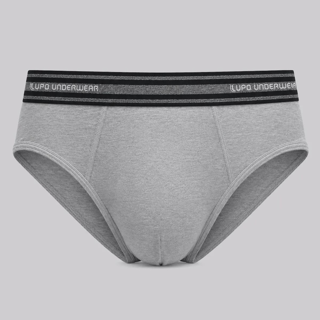 Imagem 4 do produto Kit com 3 Cuecas Lupo Slip Com Elastano - Masculino