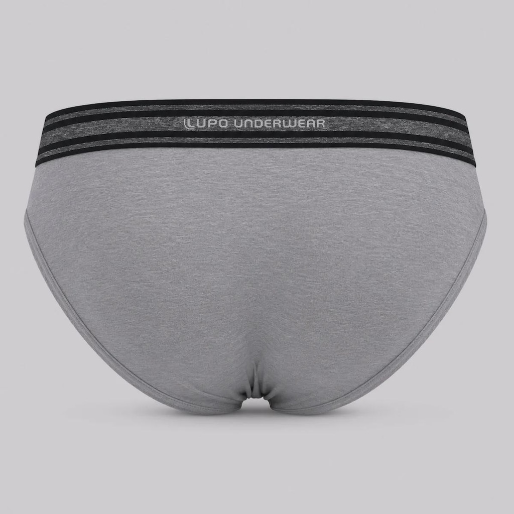 Imagem 5 do produto Kit com 3 Cuecas Lupo Slip Com Elastano - Masculino