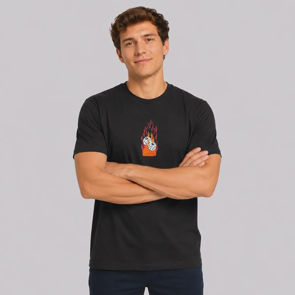 Imagem 4 do produto Camiseta DC Shoes Burning Dice Logo - Masculina