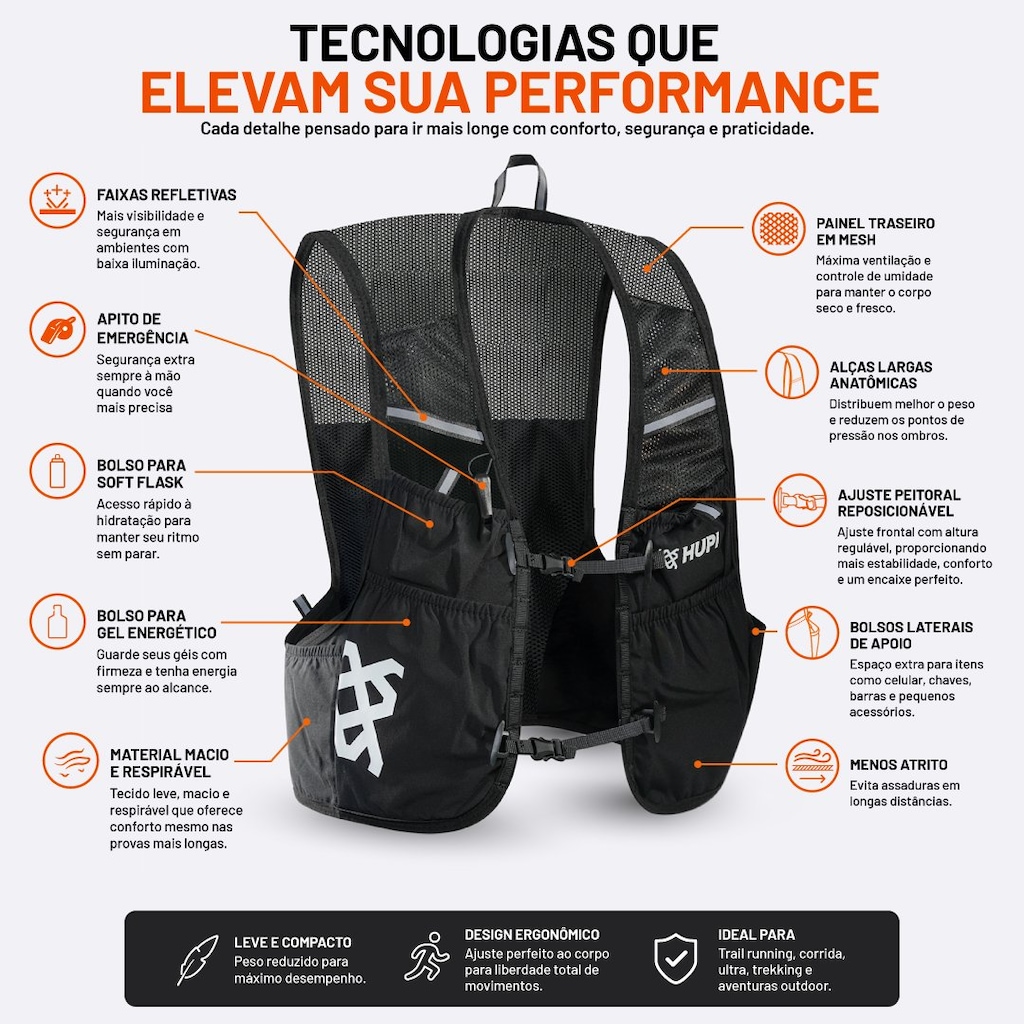 Imagem 4 do produto Colete de Hidratação HUPI Evo