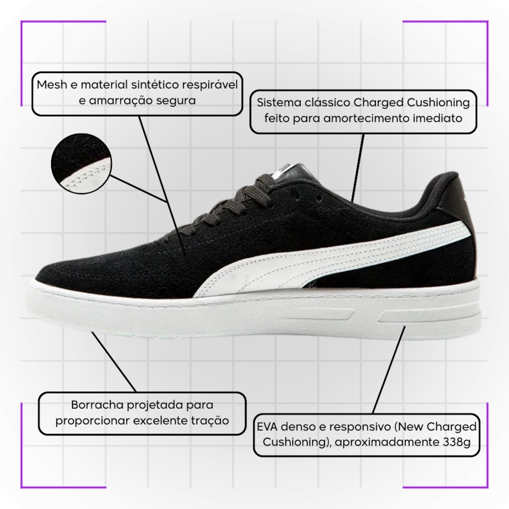 Imagem 5 do produto Tênis Masculino Puma Court Classic Clean Sd Bdp