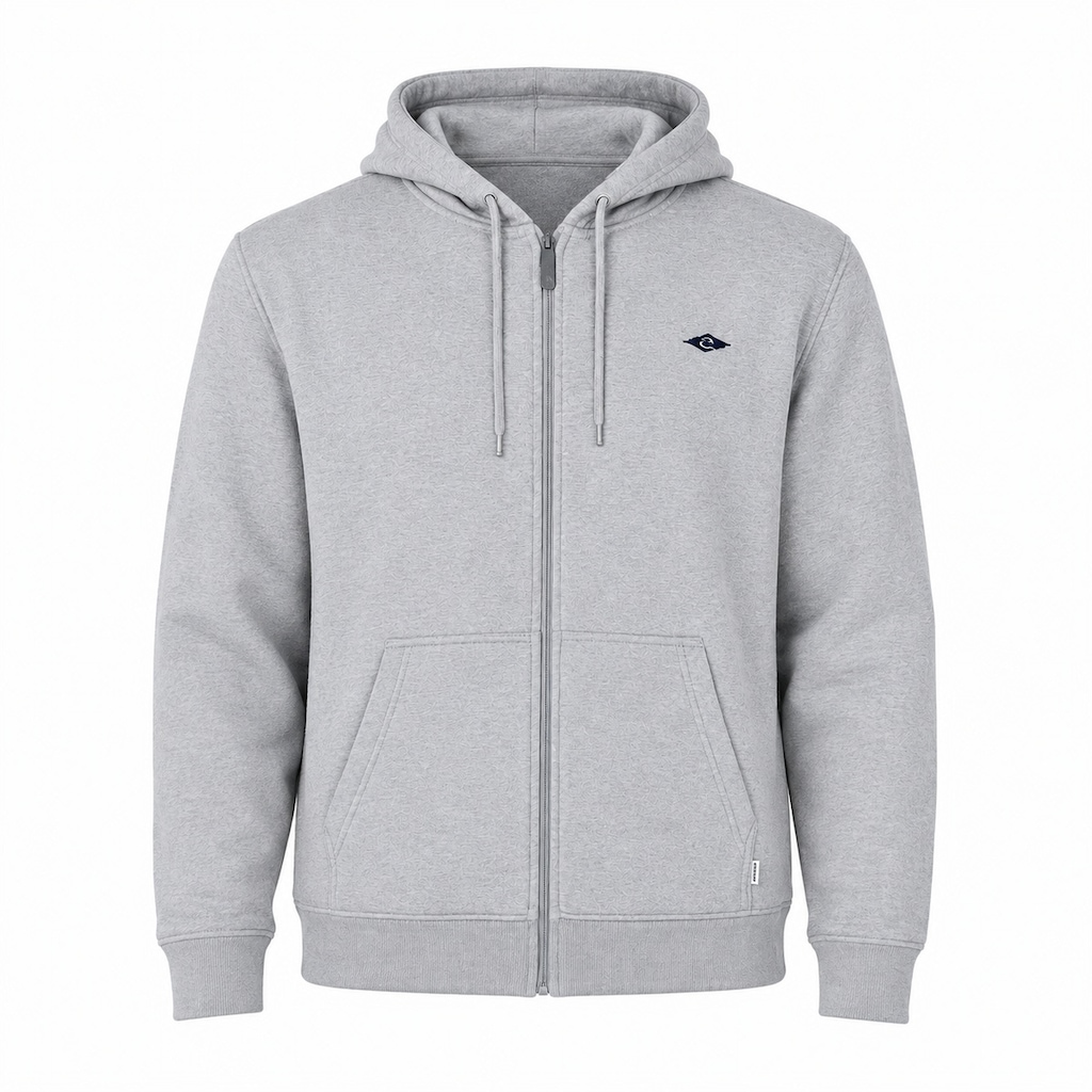 Imagem 3 do produto Blusão de Moletom Rip Curl Classic Surf Hood Grey Marle com Zíper - Masculina