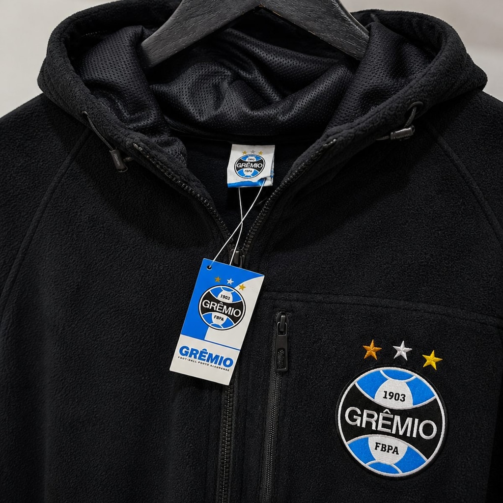 Imagem 3 do produto Jaqueta do Grêmio Fleece Escudo Bordado Lotus - Masculina