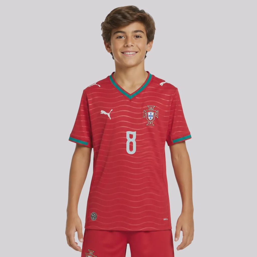 Imagem 2 do produto Camisa Portugal I 26/27 8 B. Fernandes Puma Infantil