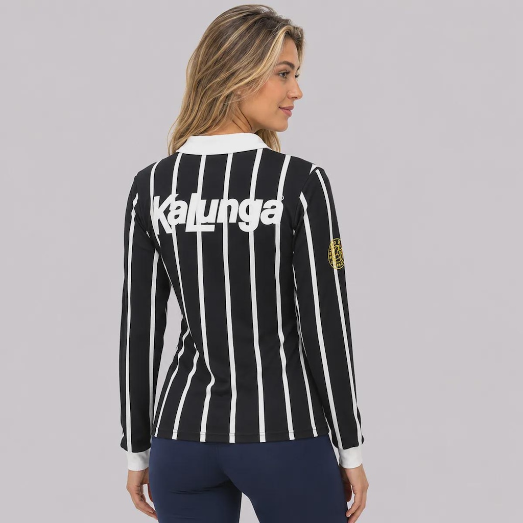 Imagem 4 do produto Camisa do Corinthians Retrô Kalunga Manga Longa Feminina