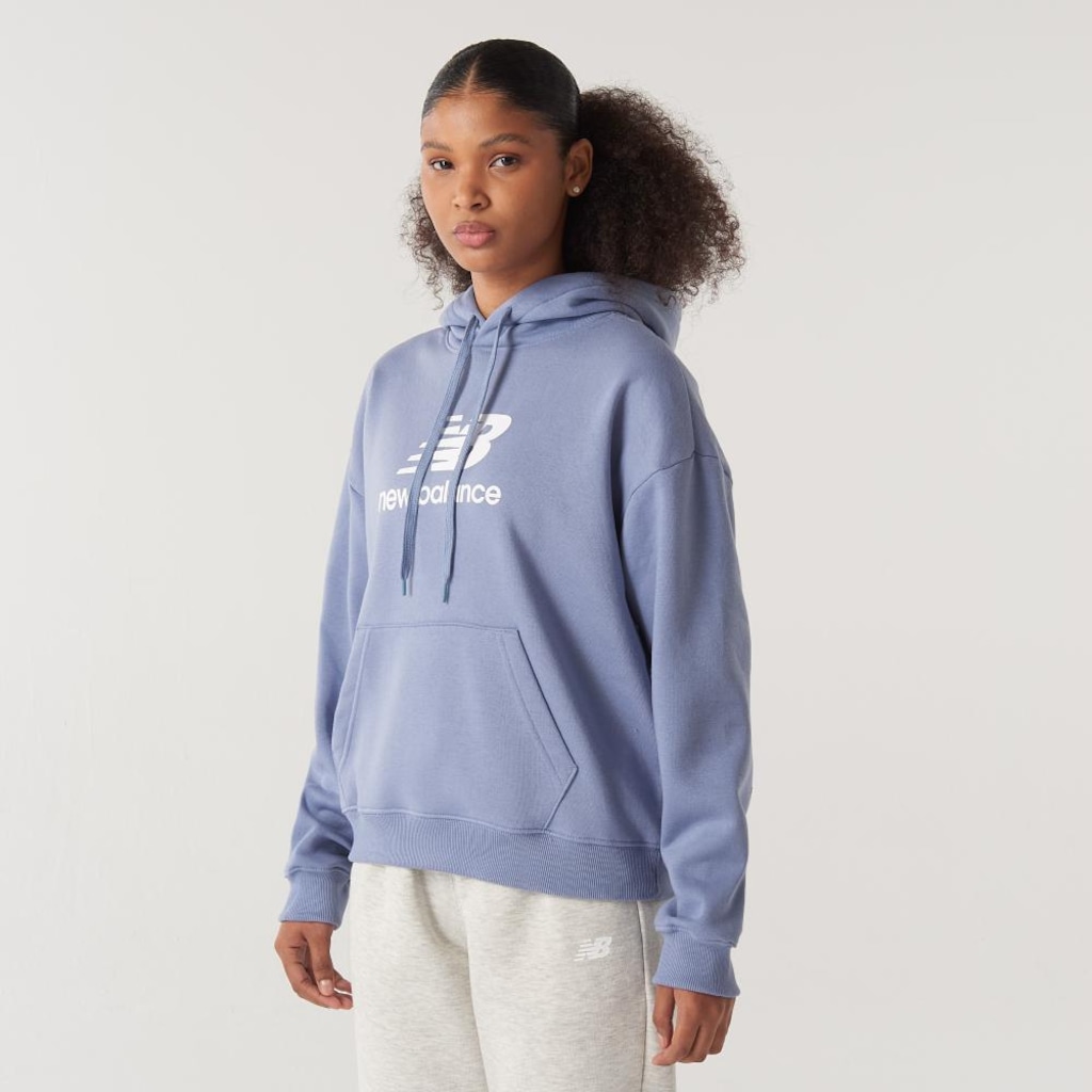 Imagem 2 do produto Blusão New Balance Com Capuz Com Felpa Essentials Basic Feminino