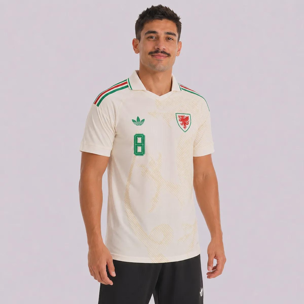 Imagem 3 do produto Camisa País de Gales II 26/27 8 Wilson adidas Masculina