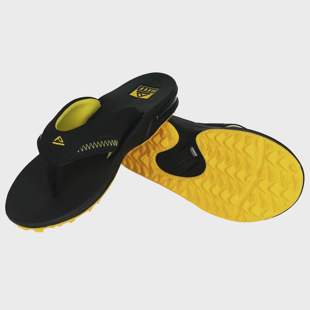 Imagem 3 do produto Chinelo Reef Fanning Pregame Black Yellow - Masculino