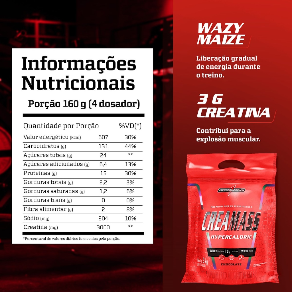 Imagem 3 do produto Hipercalórico Integralmedica Creamass 3kg Pouch