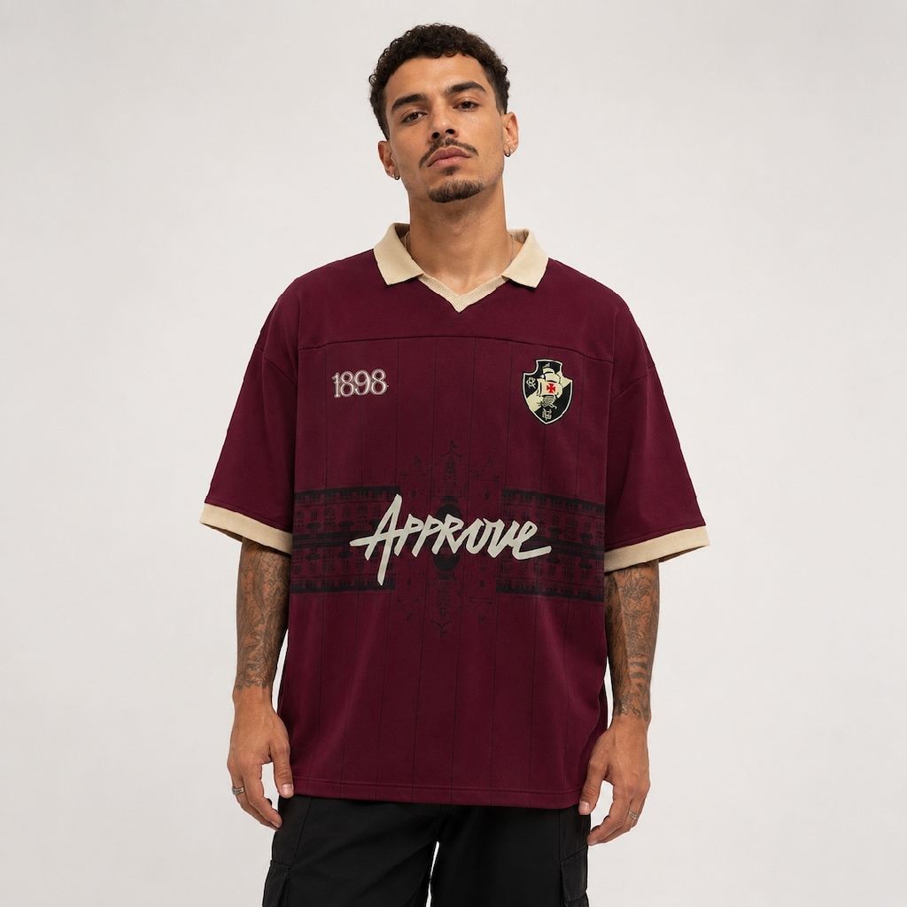 Imagem 2 do produto Camisa do Vasco Da Gama Approve Polo Huge 1898 - Masculina
