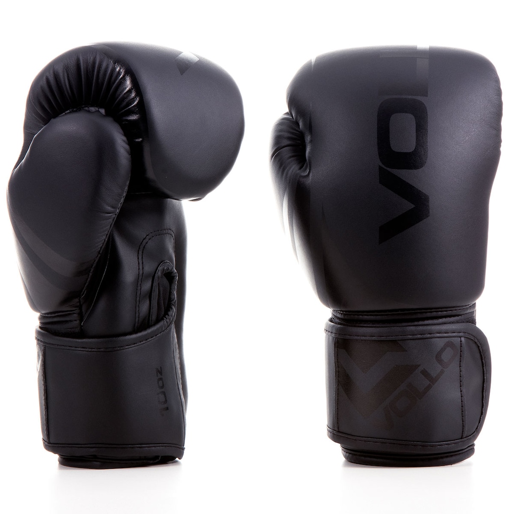 Imagem 2 do produto Kit Luva de Boxe Muay Thai 10OZ Preto + Protetor Bucal Luta Vollo