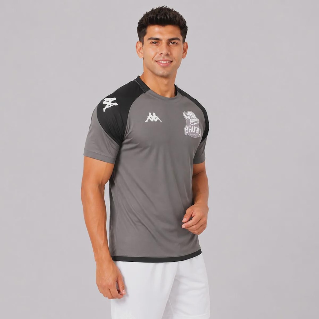 Imagem 2 do produto Camiseta Kappa Bauru Aquecimento 2026 Basquete Masculina