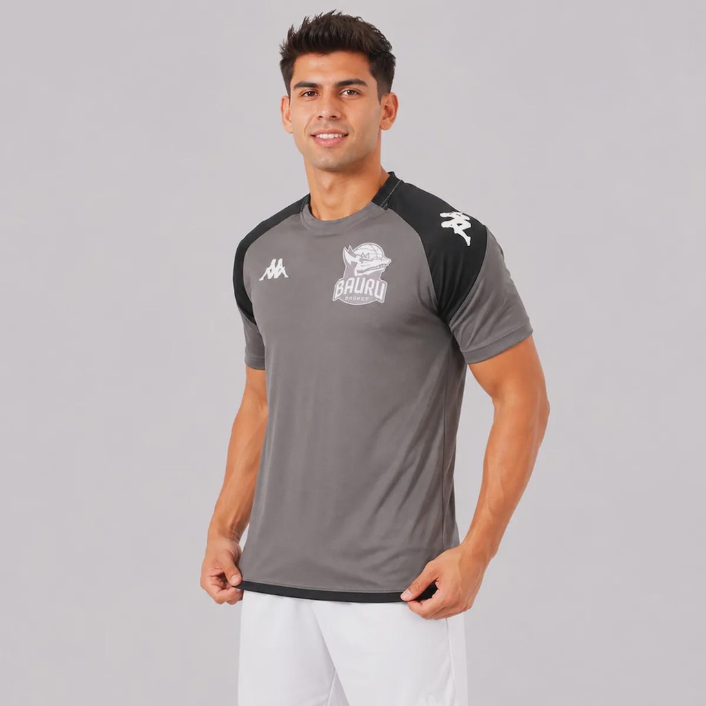 Imagem 3 do produto Camiseta Kappa Bauru Aquecimento 2026 Basquete Masculina
