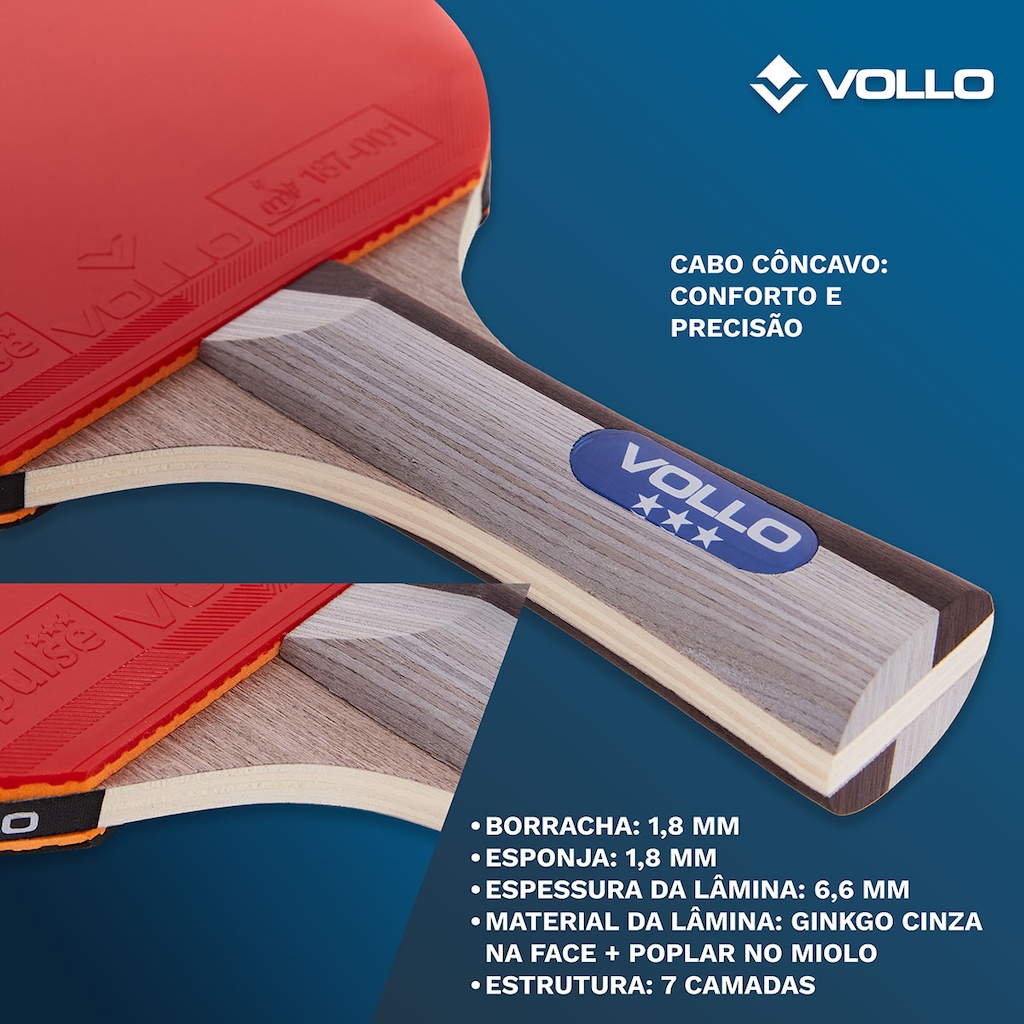 Imagem 4 do produto Raquete de Tênis de Mesa Impulse IV Vollo - Adulto