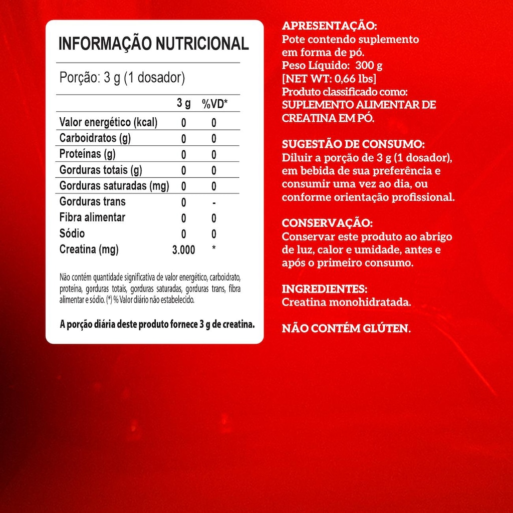 Imagem 5 do produto Kit Whey 100% 900g Pouch Morango + Creatina 100% Pura 300g + Huger 320g - Integralmedica