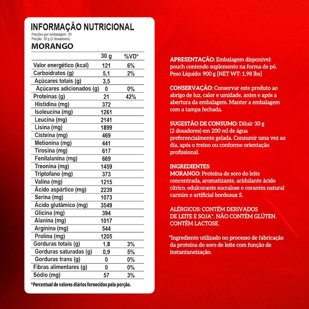 Imagem 4 do produto Kit Whey 100% 900g Pouch Morango + Creatina 100% Pura 300g + Huger 320g - Integralmedica