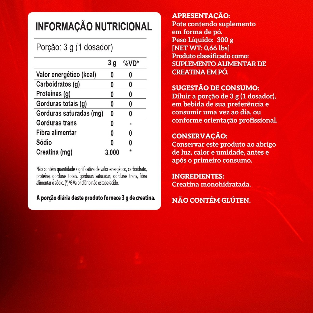 Imagem 5 do produto Kit Whey 100% 900g Pouch Morango + Creatina 100% Pura 300g + Huger 320g - Integralmedica