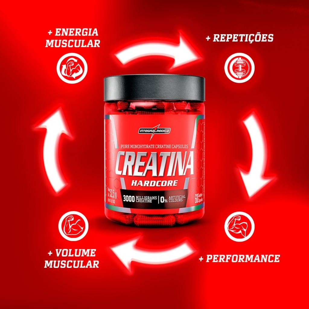 Imagem 5 do produto Creatina Monohidratada em Cápsulas 60 Cápsulas – Integralmedica