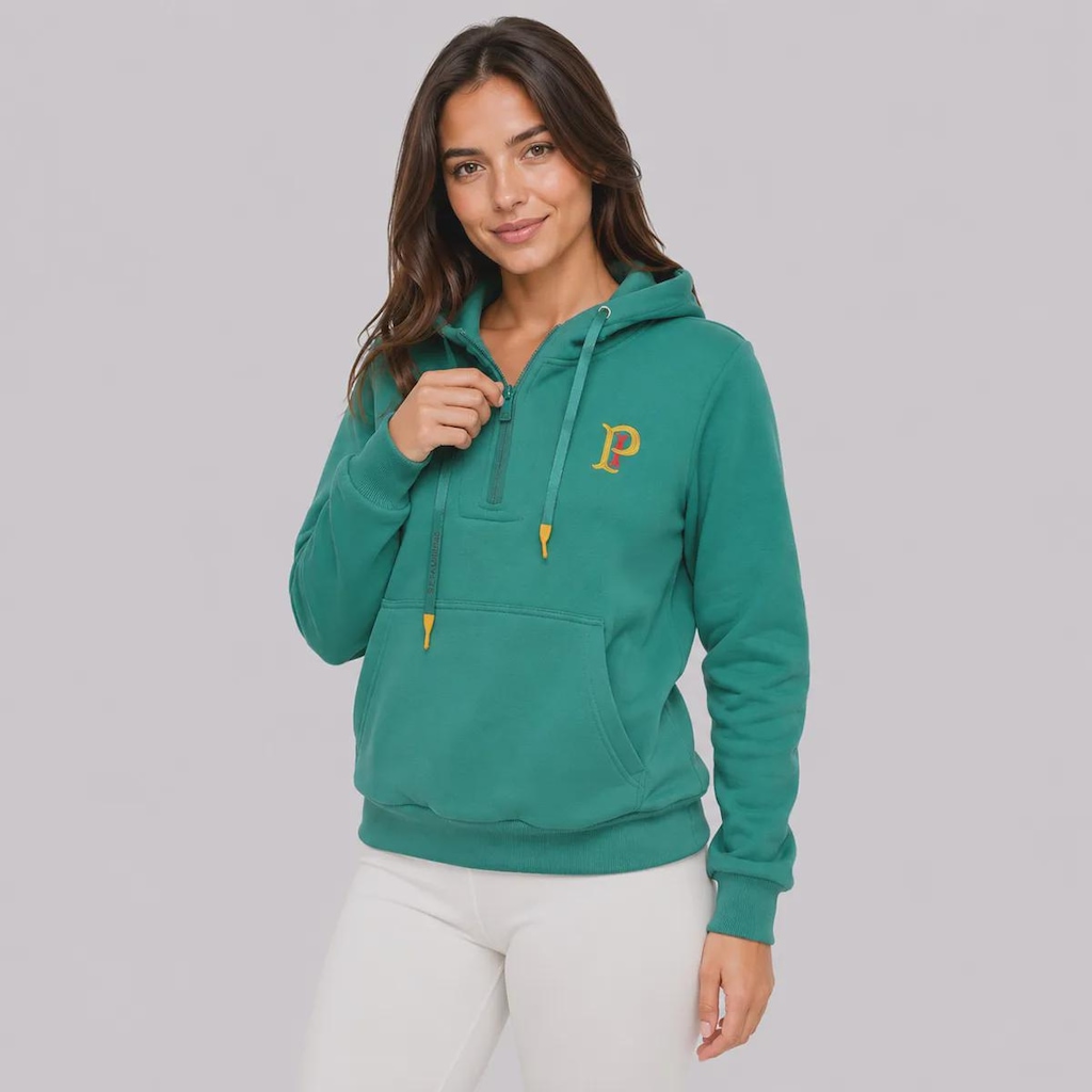 Imagem 2 do produto Blsuão de Moletom Palmeiras Canguru PI Feminino