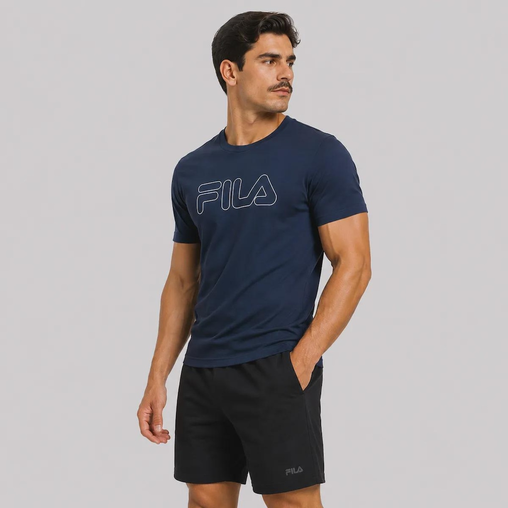 Imagem 2 do produto Camiseta Fila Regular Letter Outline Masculina