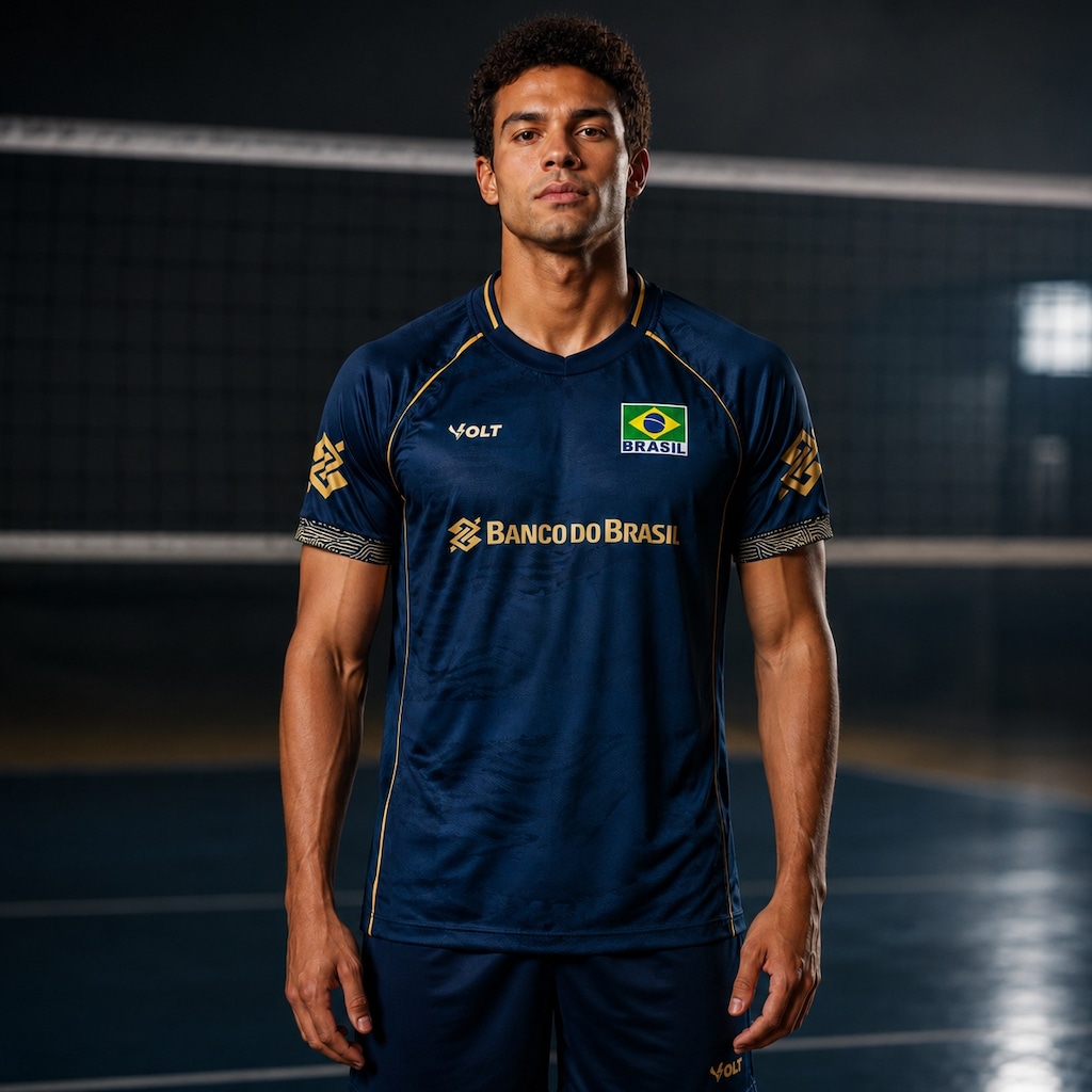 Imagem 4 do produto Camisa do Brasil Vôlei 2026 Jogo 2 Volt - Masculina