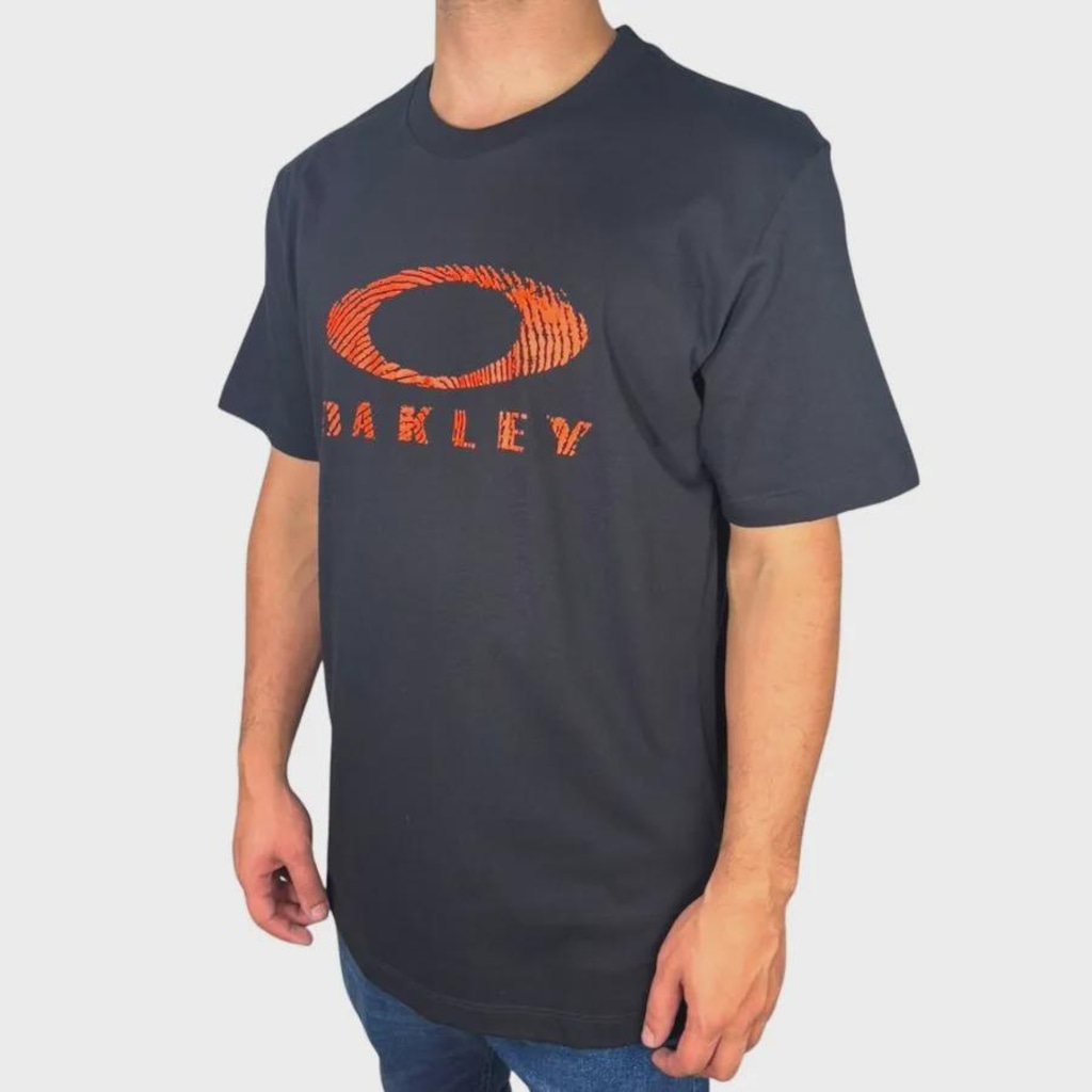 Imagem 3 do produto Camiseta Oakley Ellipse Fingerprint SS Tee Blackout - Masculina