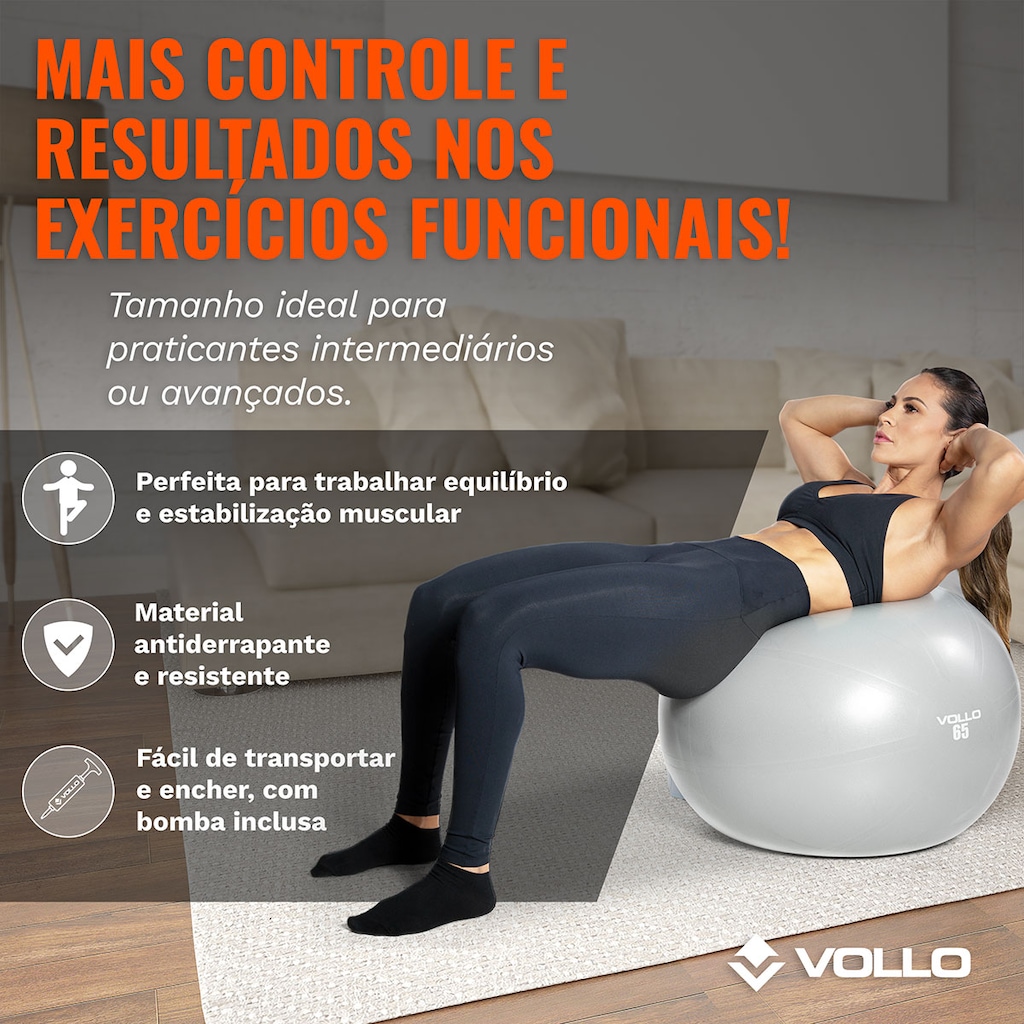 Imagem 5 do produto Kit 3 Bolas de Pilates Vollo