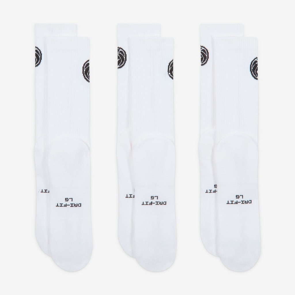 Imagem 3 do produto Kit 3 Pares de Meia Nike Everyday Elevated Crew Basketball Unissex