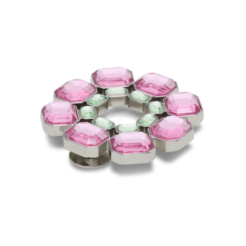 Imagem 2 do produto Jibbitz™ Círculo Com Gemas Rosas e Verdes Único - Unissex