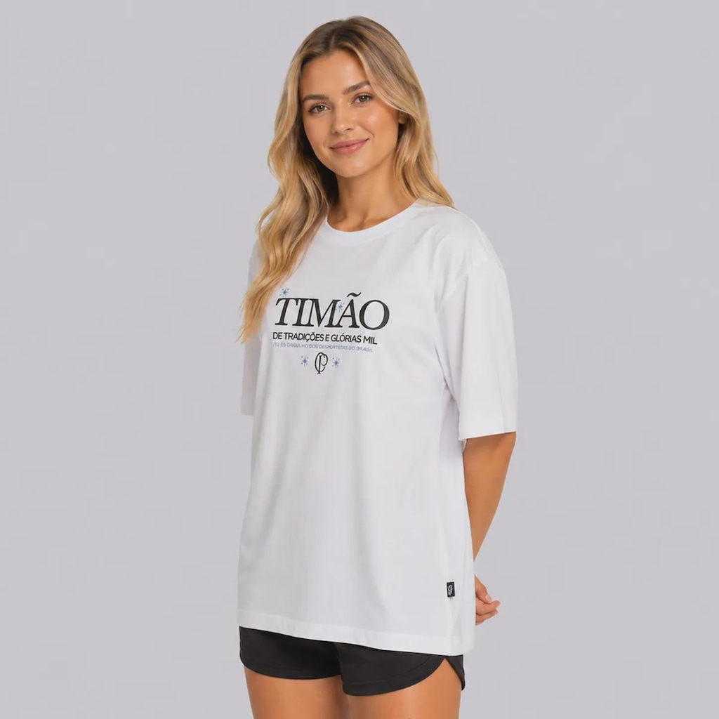 Imagem 2 do produto Camiseta do Corinthians Glorioso Oversized Feminina