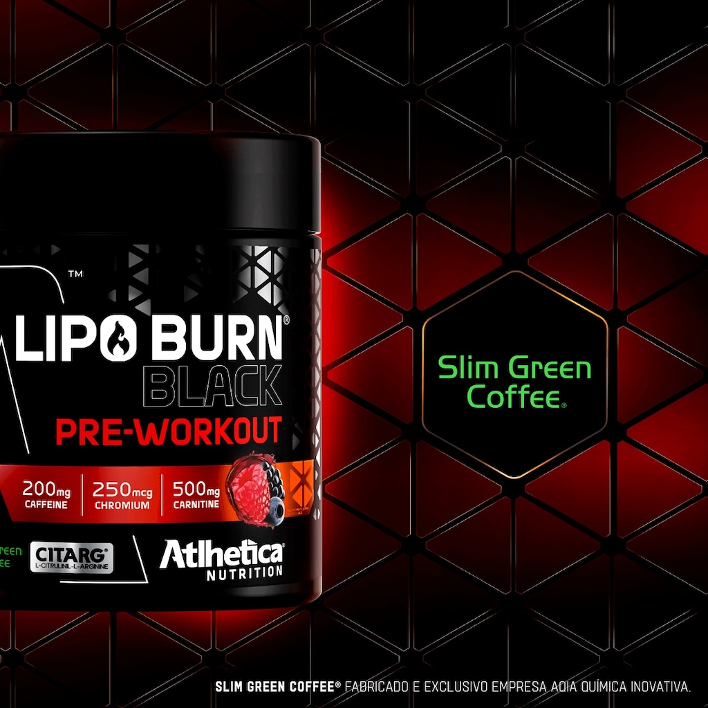 Imagem 4 do produto Lipo Burn Black Pré Workout (Pote 200g) Frutas Vermelhas