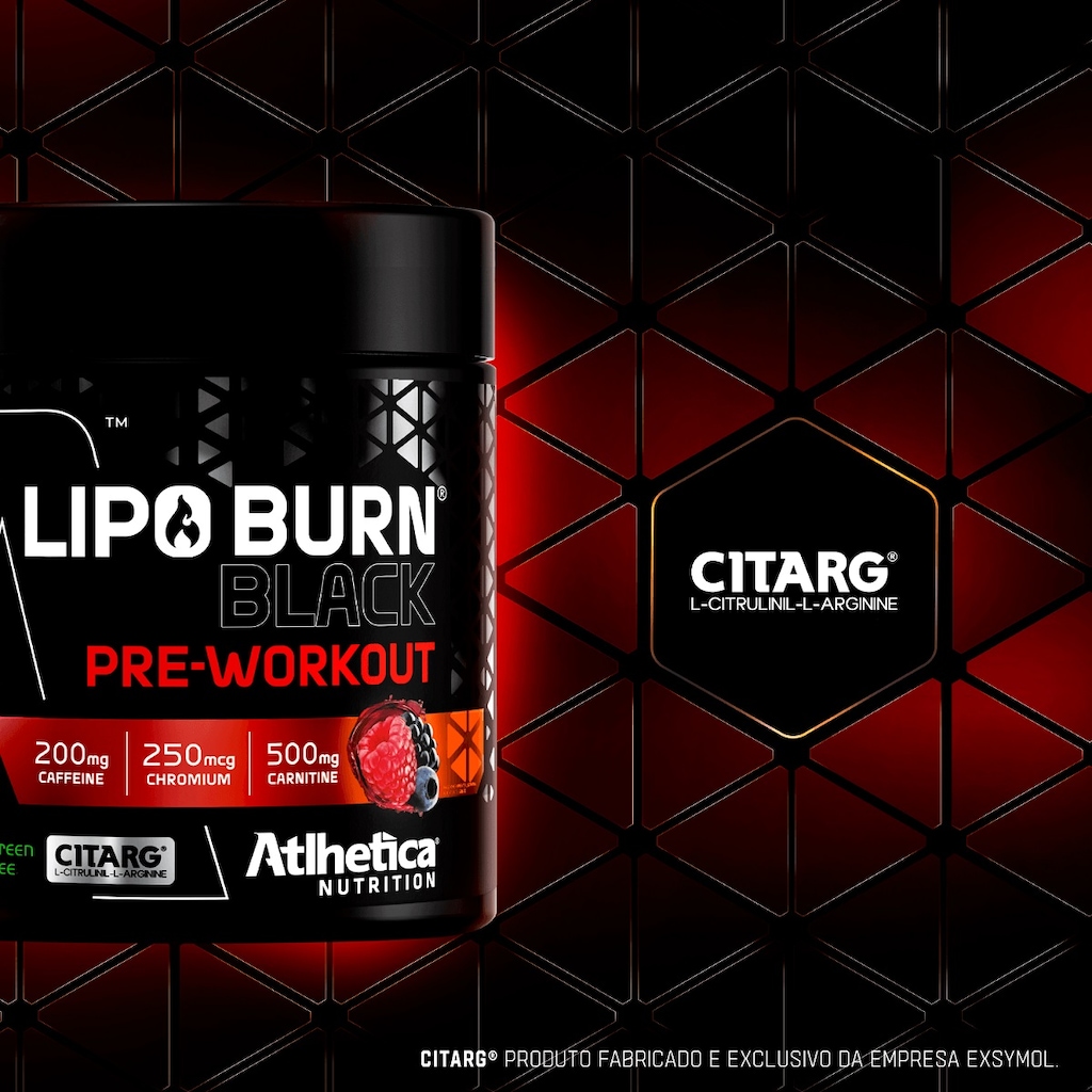 Imagem 5 do produto Lipo Burn Black Pré Workout (Pote 200g) Frutas Vermelhas