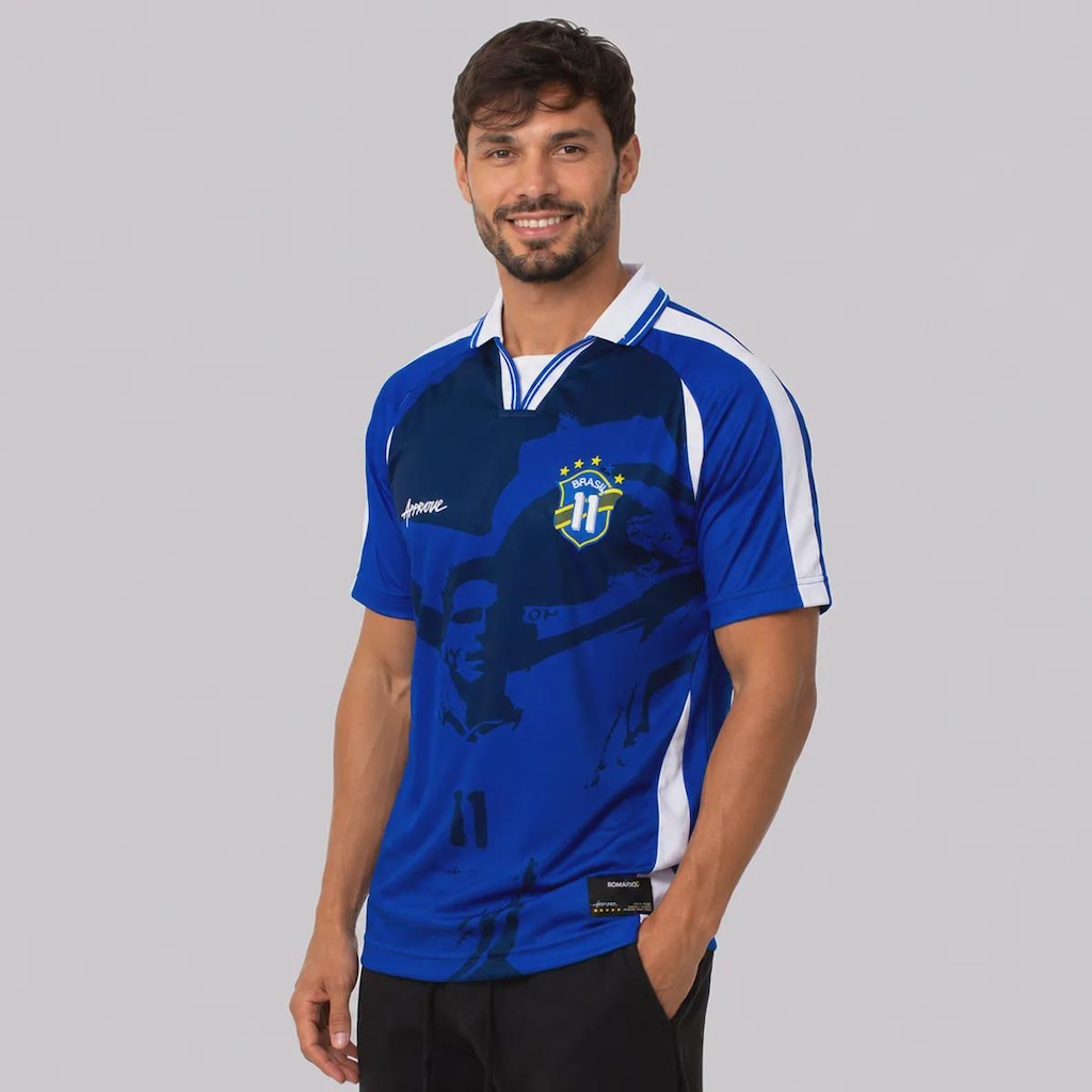 Imagem 3 do produto Camiseta Polo Approve Huge Brasil Romario Masculina