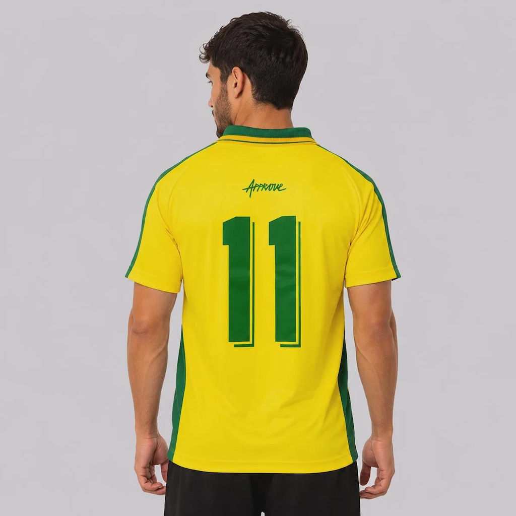 Imagem 4 do produto Camiseta Polo Approve Huge Brasil Romario Masculina