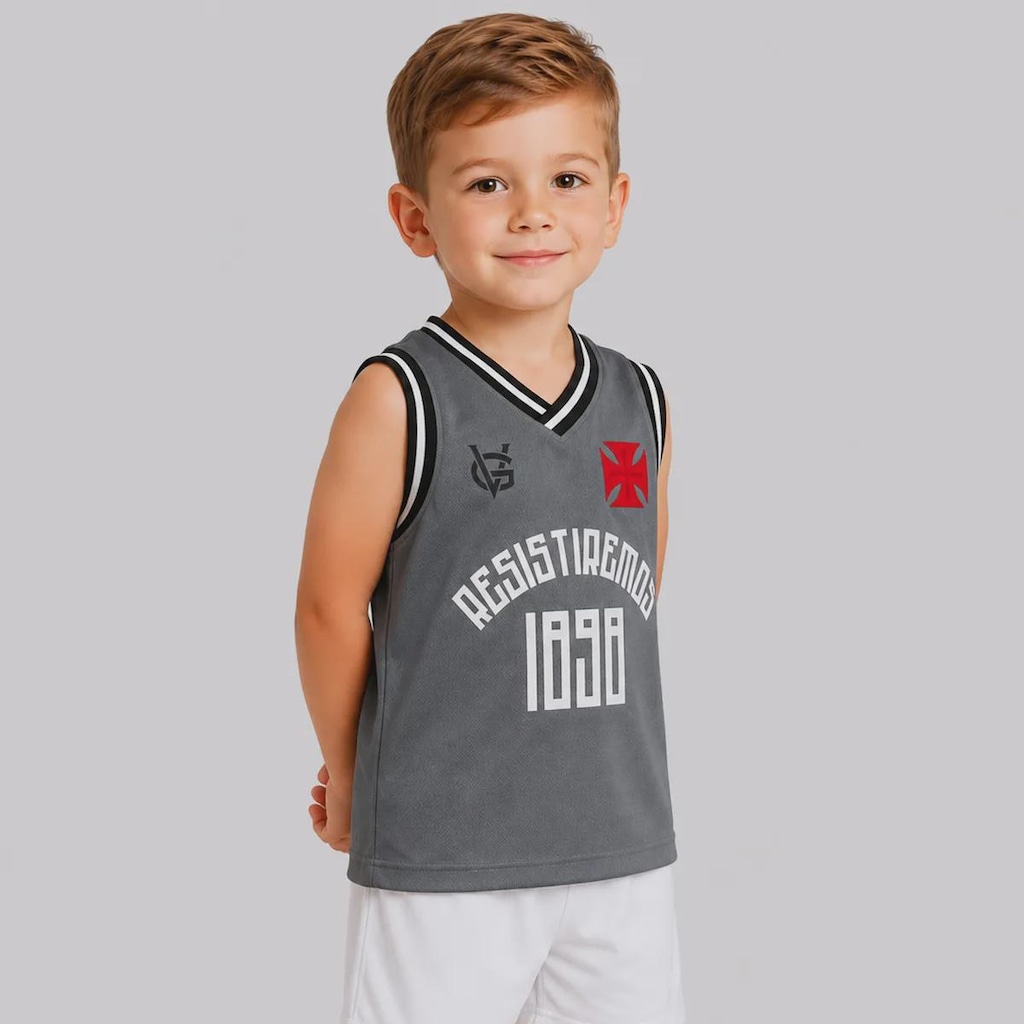 Imagem 2 do produto Camiseta Regata do Vasco Resistiremos Infantil