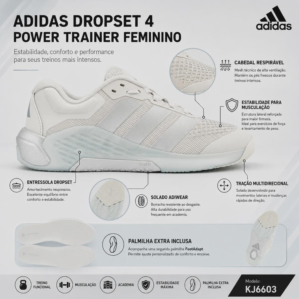 Imagem 2 do produto Tênis Feminino adidas Dropset 4 Power Trainer