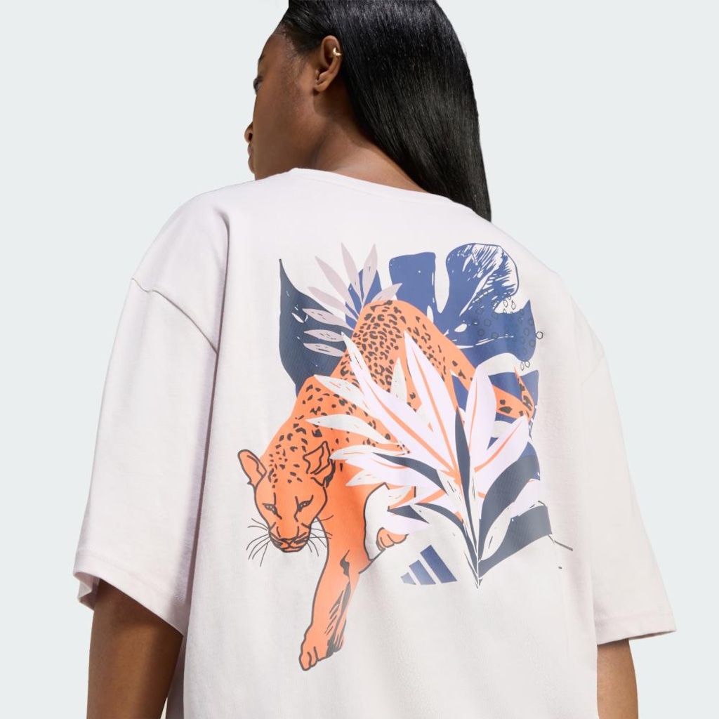 Imagem 5 do produto Camiseta Oversized Estampa Animal adidas Feminina