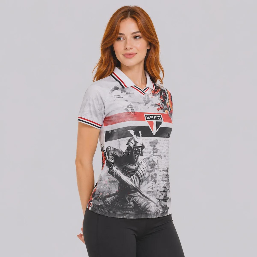 Imagem 2 do produto Camisa do São Paulo Baby Look Dry Esportiva Feminina