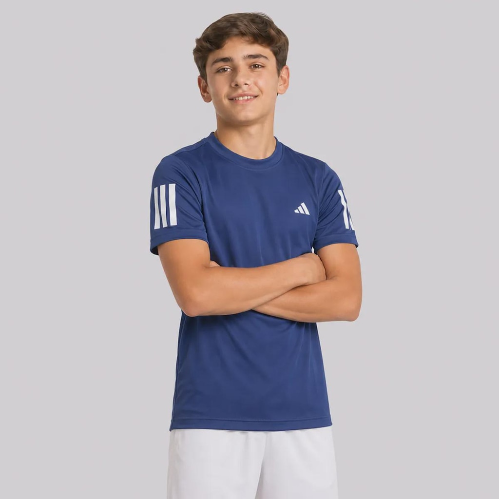 Imagem 2 do produto Camiseta Adidas Club 3 Listras Infantil