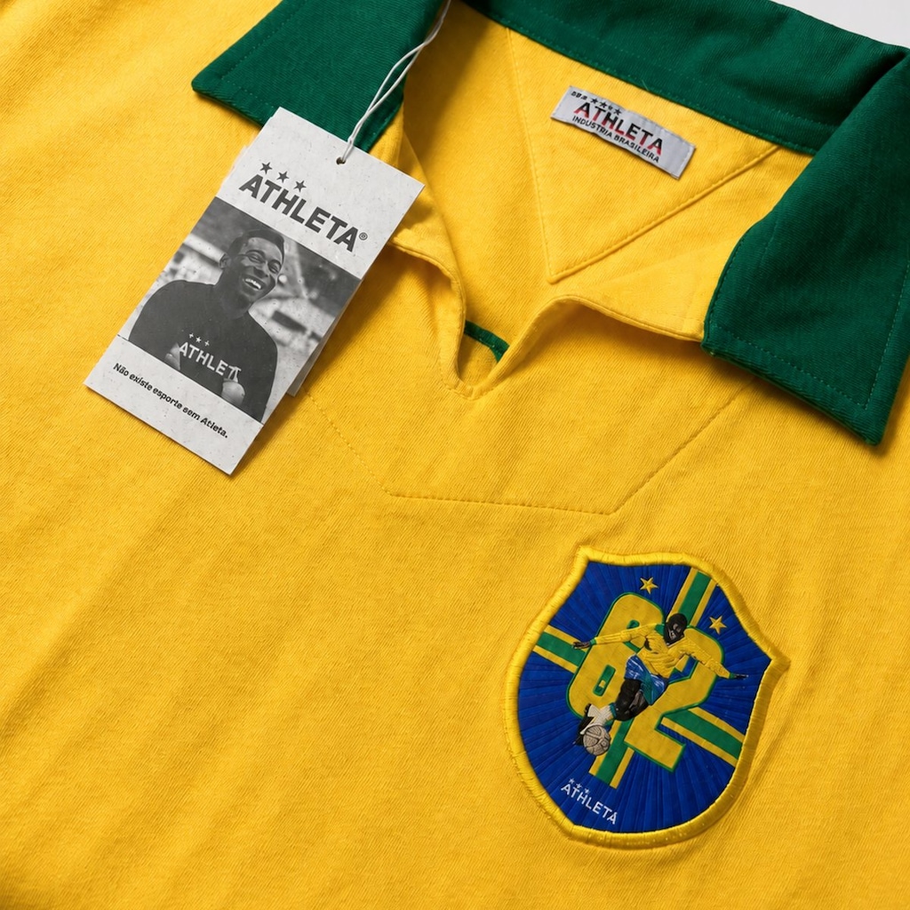 Imagem 3 do produto Camisa do Brasil Retrô Pelé 1962 Athleta Masculina